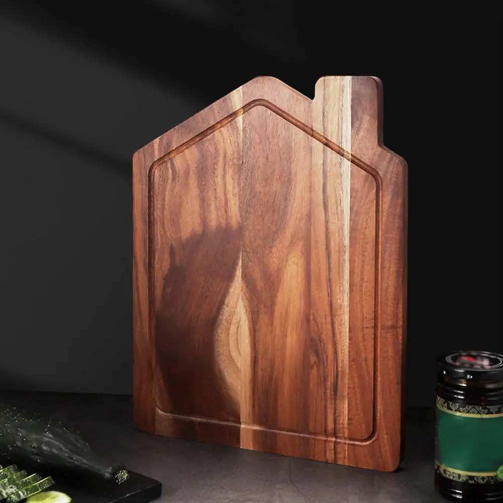 

Sun-dried Teak Cutting Board Premium Teak Wood Cutting Board Reversible Juice Grooves Non-slip Handles Ideal for Meat Vegetables