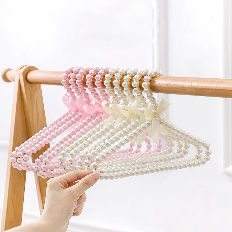 모조 진주 구슬 활 옷 원피스 코트 행어, 어린이 성인 공간 절약, 수납 정리함 옷장 랙, 웨딩 원피스 행어