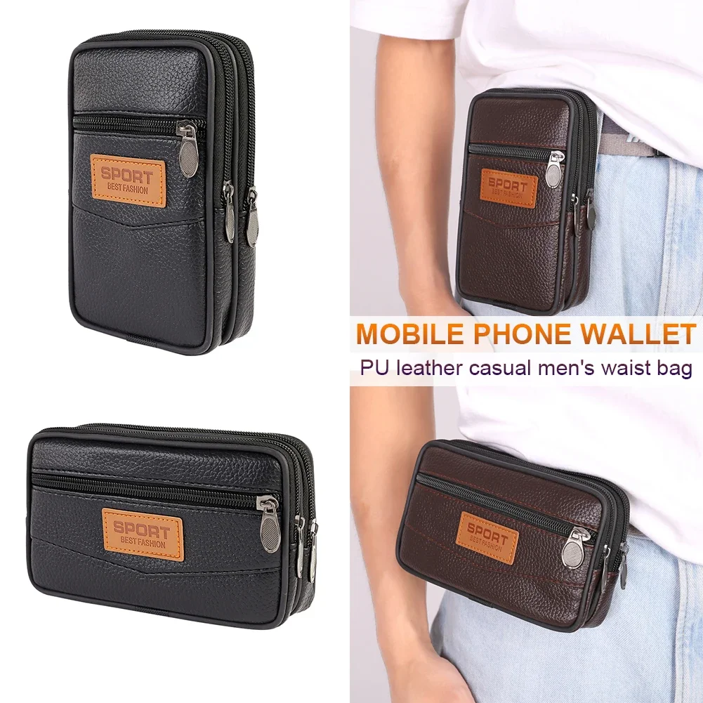 Man Belt Pouch Mobile Phone Bag for Men Phone Holster Bag Molle Waist Bag Pack Small Tactical Duty Belt Backpack Card Holder