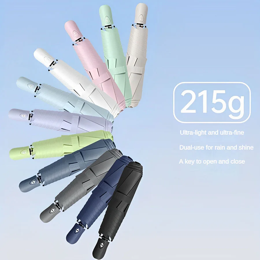 Ultra lightweight and portable automatic umbrella for women, suitable for both weather and sun protection,