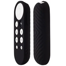 Silicone Protective Case for Smart TV Remote - Non-Slip, Durable, Shockproof Cover (Black)