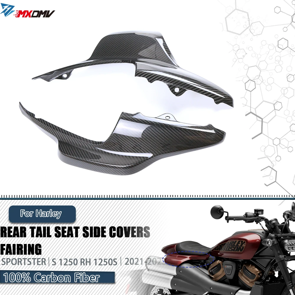 

Rear Tail Seat Side Panels Spoiler Fairing Cover For Harley Sportster S 1250 RH1250 1250S 2021 2022 2023 Motorcycle Carbon Fiber