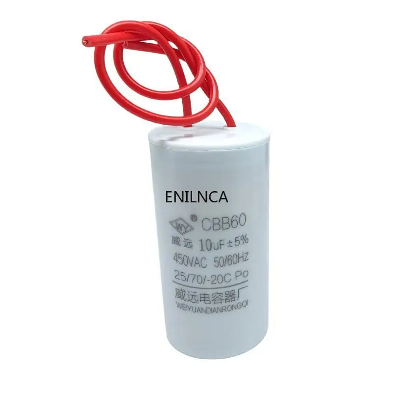 Condensatori Di Funzionamento Del Motore Cbb60 450V 3Uf 4Uf 5Uf 6Uf 8Uf 10Uf 12Uf 15Uf 18Uf 20Uf 25Uf 30Uf 35Uf 40Uf 45Uf 50Uf Linguette Vanga 450Vac
