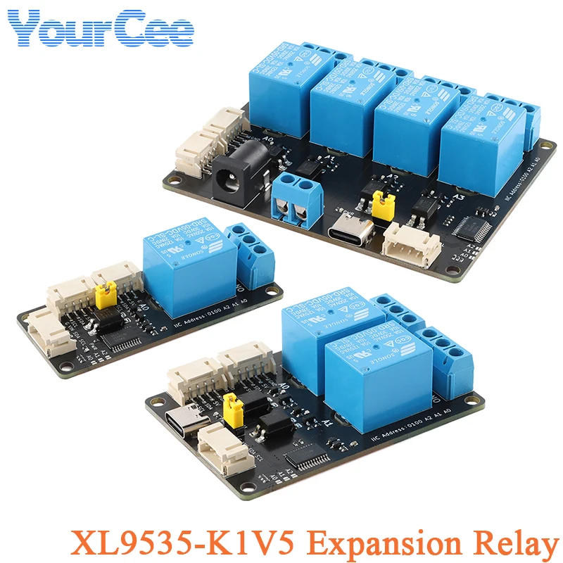 XL9535-K1V5-1-2-4-Channel-Way-Expansion-Relay-Module-5V-Power-Supply ...