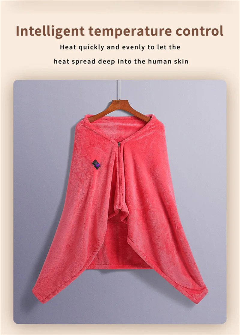 An intelligent temperature control pink sweater for winter comfort.