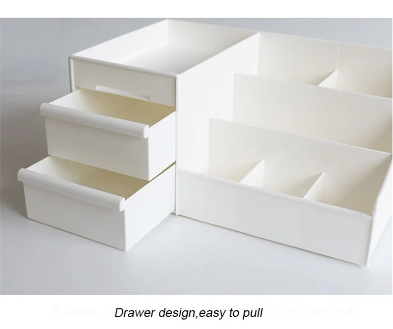 Large Capacity Cosmetic Storage Box Drawer Makeup Organizer Dressing Table Skin Care Rack House Container Mobile Phone Sundries 5