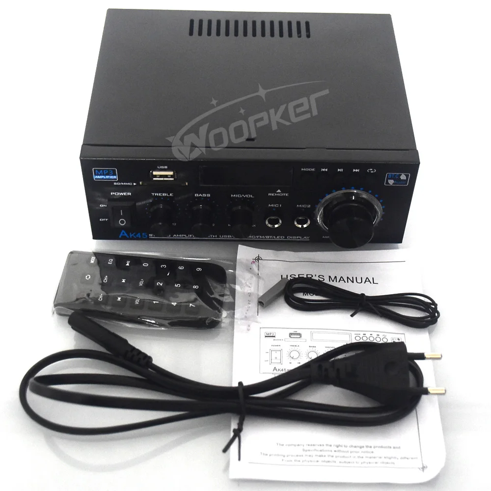 HiFi Digital Audio Amplifier Channel 2.0 Bluetooth Amp AK45 for Home Speakers 35