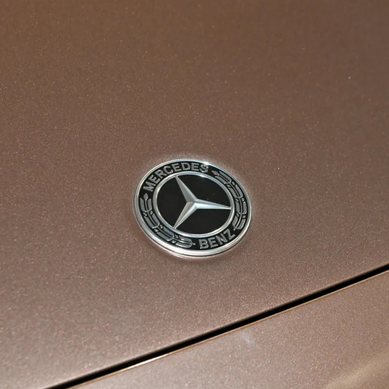 메르세데스 벤츠 AMG A C E S 클래스 CLA GLE GLC GLS CLS GLA GLK 용 자동차 금속 플랫 후드 엠블럼 프론트 배지 장식 액세서리 허브캡