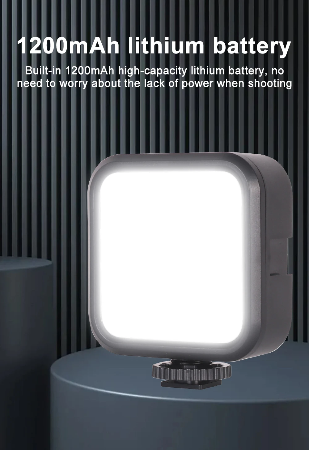 LED Video Light Portable Photography On-Camera 3000K-7000K Mini 3 colors light Rechargeable For DSLR Camera Camcorder Gopro Vlog