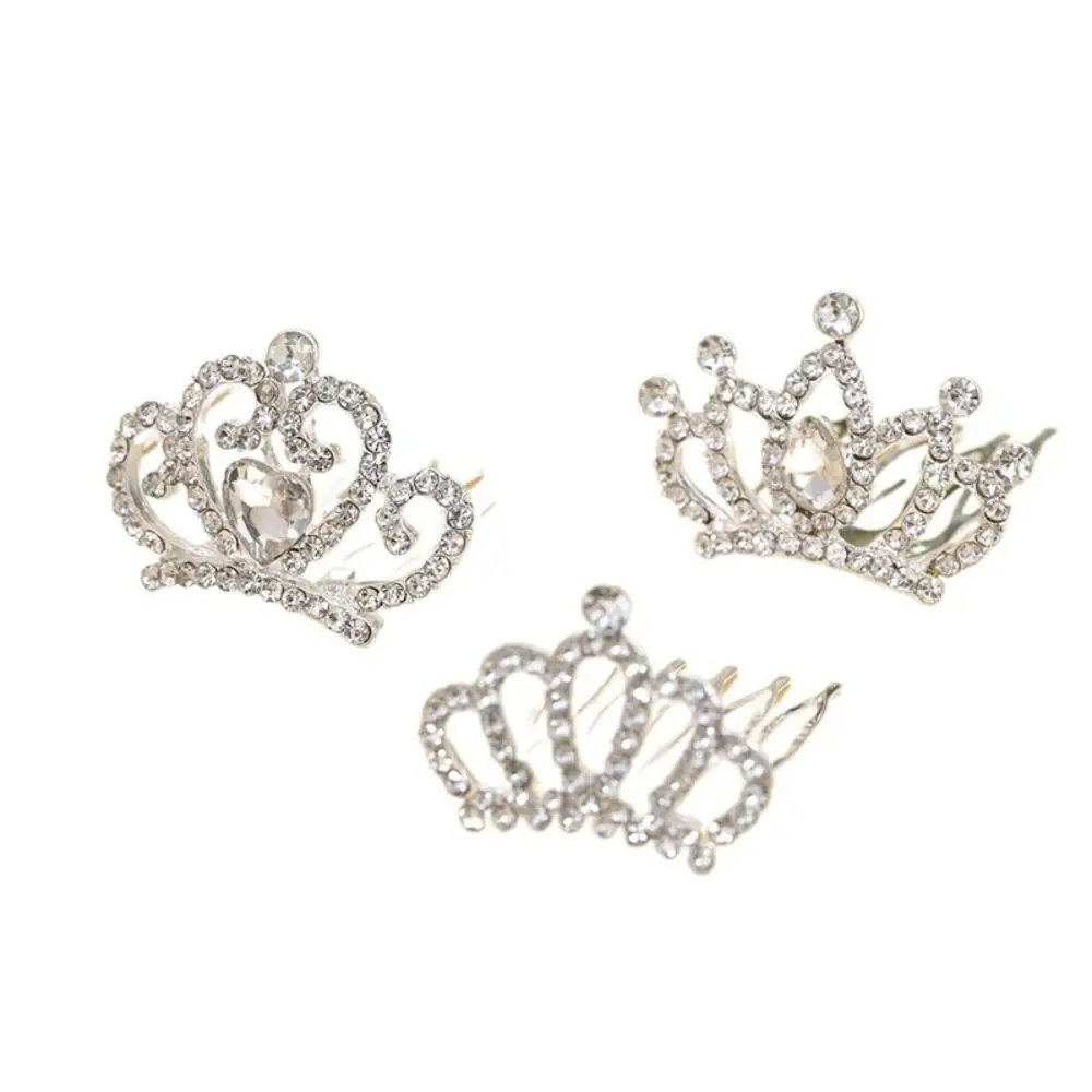Kinder Haarspangen Mit Strass Krone Blume Tiara Haarclips_voghion.com