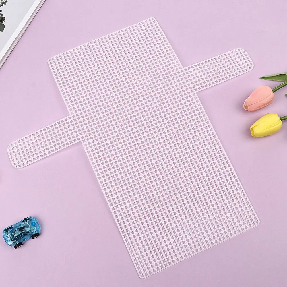 Craft Supplies Plastic Mesh Cloth Latch Hook Bags Making DIY Handcraft Bags Weaving Material Grid Hook Crafts Sewing Accessories