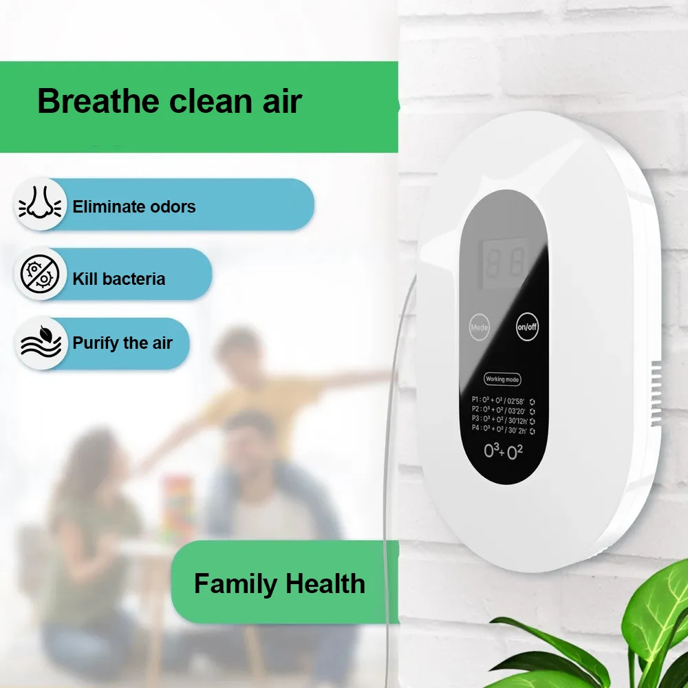 Negative Ion Air Purifier for Office Bedroom - Eliminates Odor & Formaldehyde