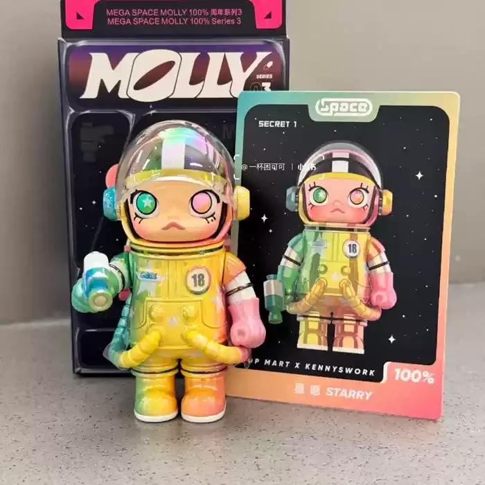 thumbnail image 1 of Figuras de acción populares en existencia Mega Space Molly 100% Anniversary Series 3 Generation Kawai Doll Decoraciones de escritorio Juguetes, 1 of 5