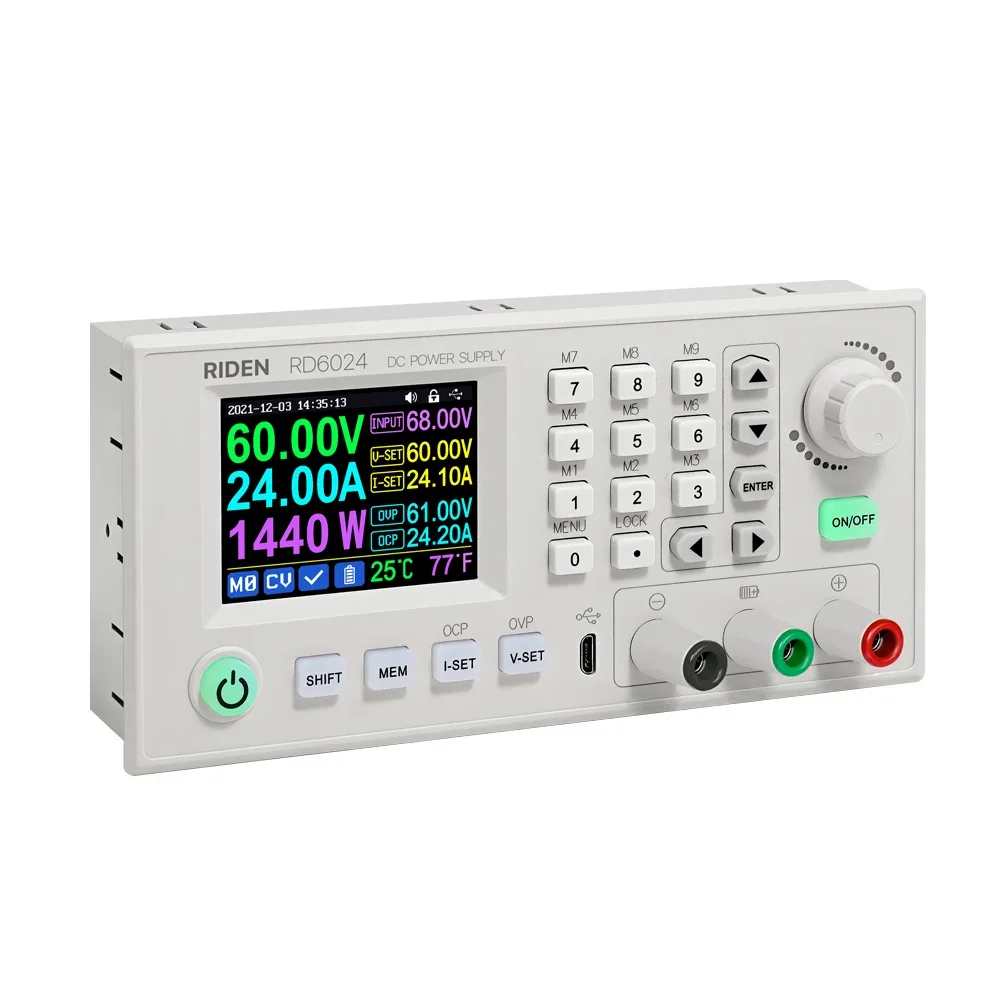 RD6024 Digital Control Variable DC DC Step Down Adjustable Lab Power Supply Buck Converter Switching Regulator 60V 24A