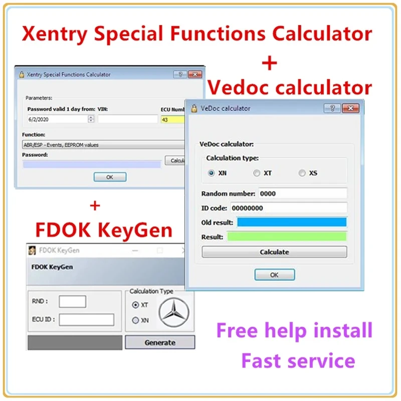 

Калькулятор DAS Xentry FDOK Vedoc, калькулятор с особыми функциями, с генератором ключей MB Star C3 C4 DOIP C5 C6 VCI, Бесплатная установка