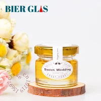 25ml Small Honey Jar Wedding Gift Guest Mini Glass Pot with Lid for Jam Label Sticker Bottles Container Storage Lots Wholesale 1