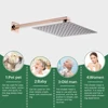 8-16 Inch Thermostatic Shower Faucet 2 Mode Control Hot & Cold Rose Gold Shower Mixer Square Shower Head Wall Mounted System 3