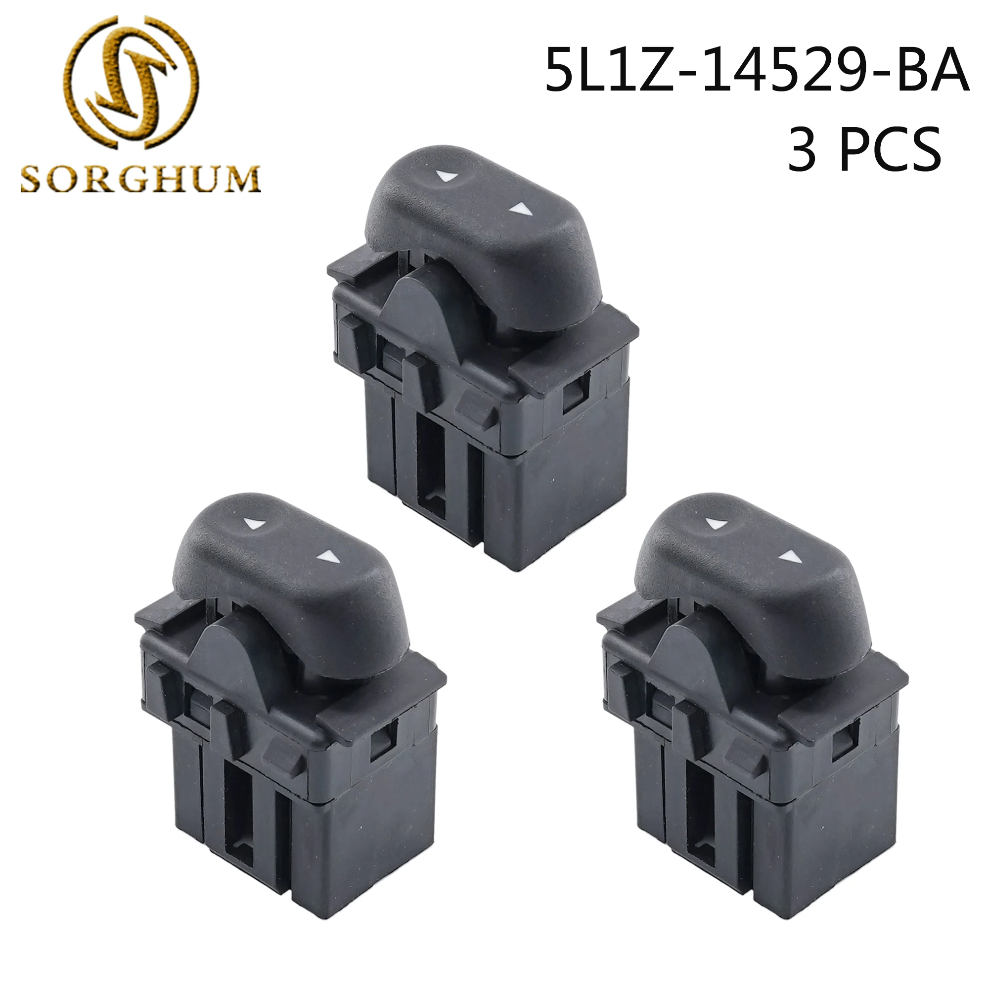 

Sorghum 3PCS For Ford F150 04-08 Expedition 03-06 Crown Victoria Power Passenger Side Window Switch Button 5L1Z-14529-BA