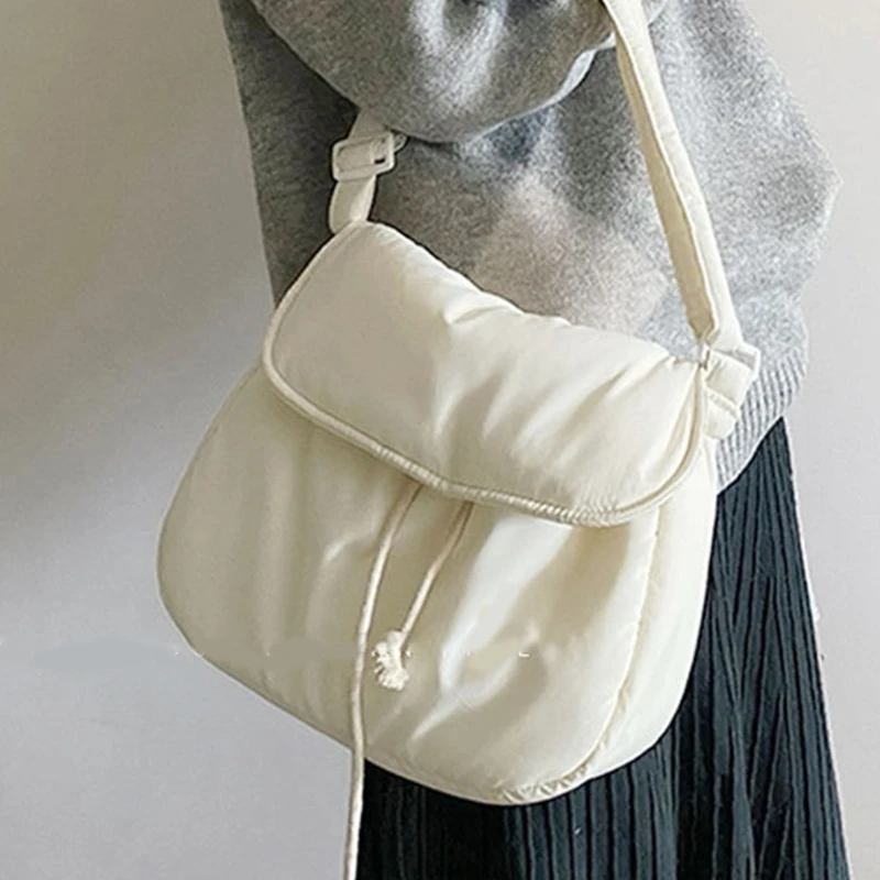 Women Crossbody Bag Large Capacity Shoulder Bag Fashion Drawstring Bag E74B
