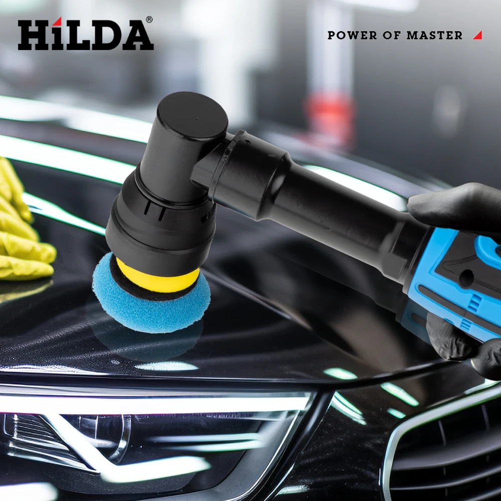 HILDA Electric Polisher 2 Inch Cordless Polisher 12V Adjustable Speed Car Furniture Polishing Tool Machine With Durable Battery