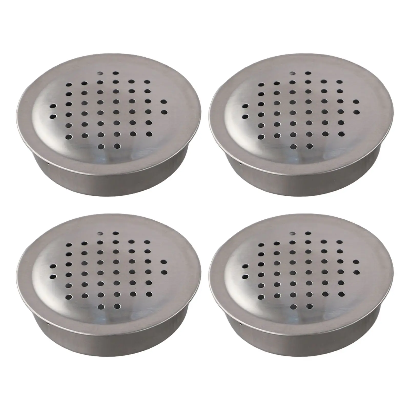 4pcs Stainless Steel Vent Covers For Cabinets:Decorative Air Grilles Ventilation 70/100mm Cabinet Round Air Vent Hardware