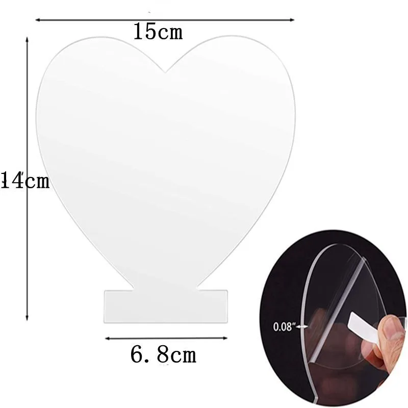 4pcs feuille acrylique transparente pour la base de lumière LED, signe,  projets d'affichage de bricolage Qxuan