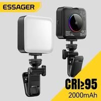 Essager Protable RGB Video Fill Light 2000mAh 2500-9000K Photography Selfie Fill Light CRI95 Pocket Light forVlog Live Streaming