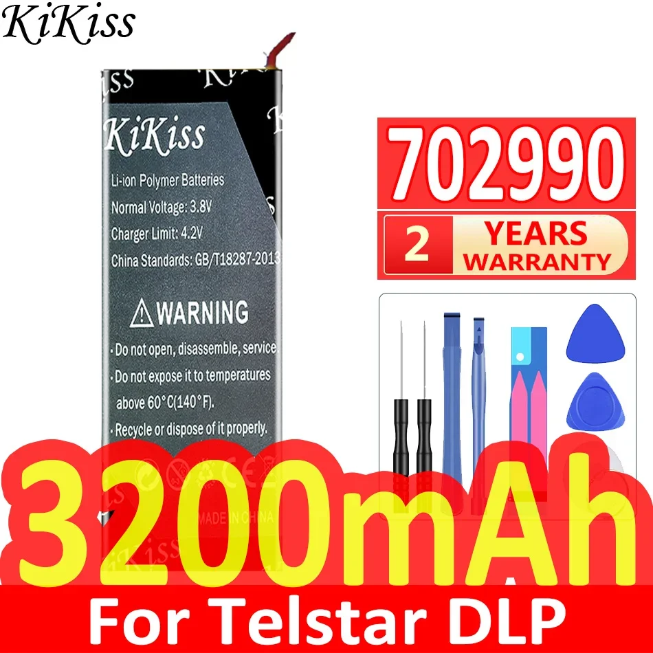 

3200mAh KiKiss Powerful Battery 702990 For Telstar DLP Digital Batteries