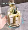 360 Rotating Cosmetics Makeup Brush Organizer with 7 Compartment, Makeup Holder for Vanity Home Office Desktop Storage Box 1