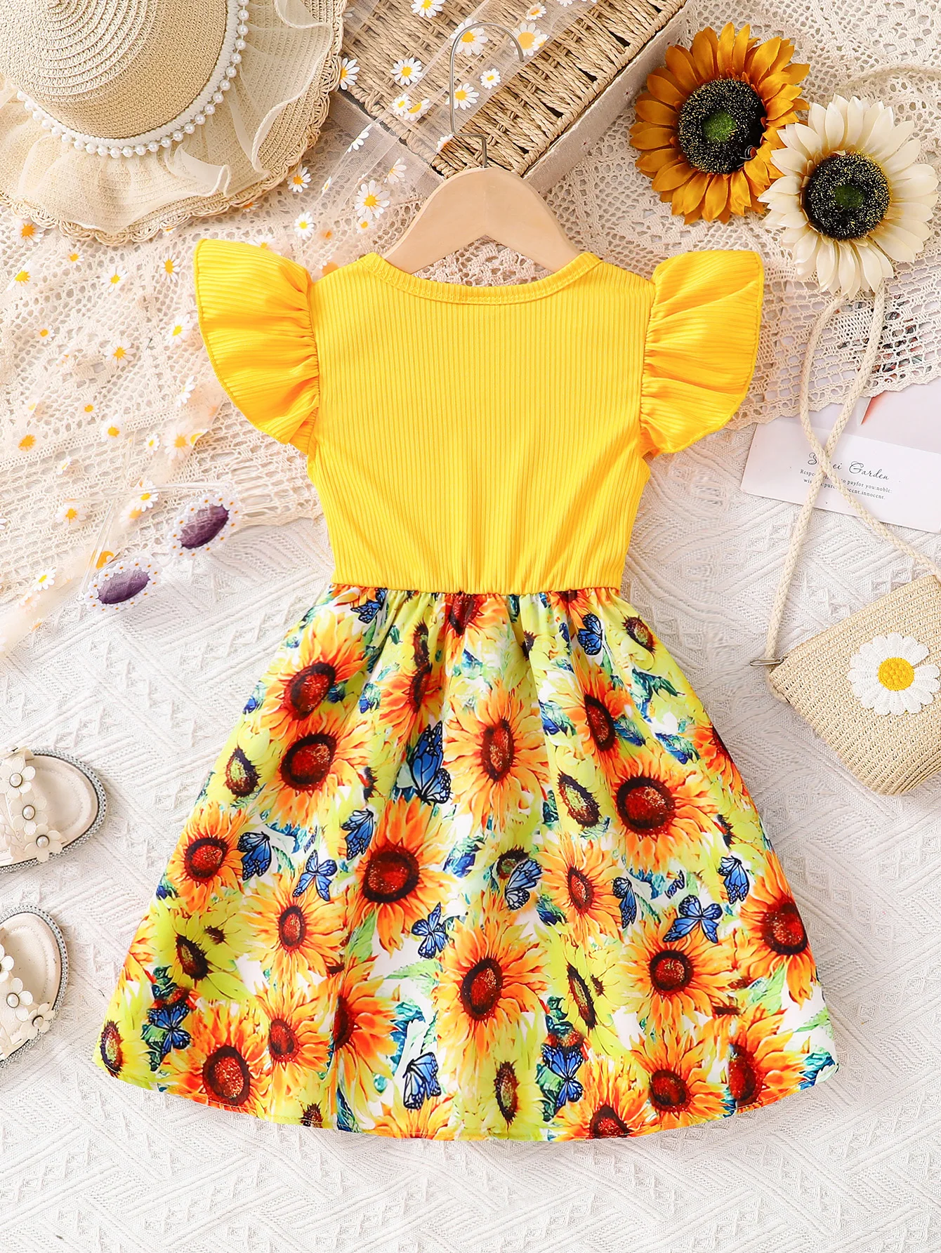 Sunflower Flutter Sleeve Dress 2