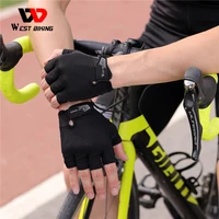 WEST BIKING Summer Cycling Gloves Shockproof Thicken Pad Half Finger Cycling Gloves for Sport Hiking MTB Motorcycle Bike Gloves 2
