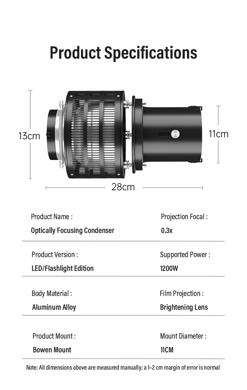 2025 New Bowens Mount Flash Snoot Conical Lens Video Artist Modelling Shape Phot