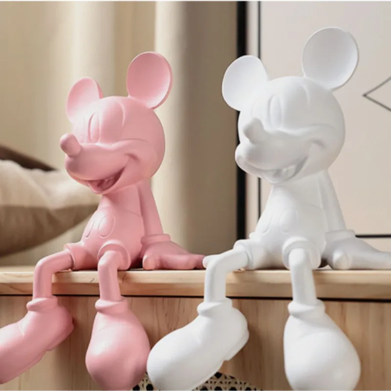 漫画ディズニーミッキーマウス像樹脂座っているミッキー彫刻置物