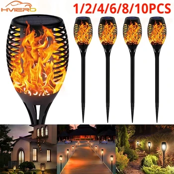 12LED Fiamma Solare Luce Esterna Impermeabile 12LED Torce Lampada Paesaggio Per Cortile Esterno Giardino Cortile Decorazioni di Halloween 1