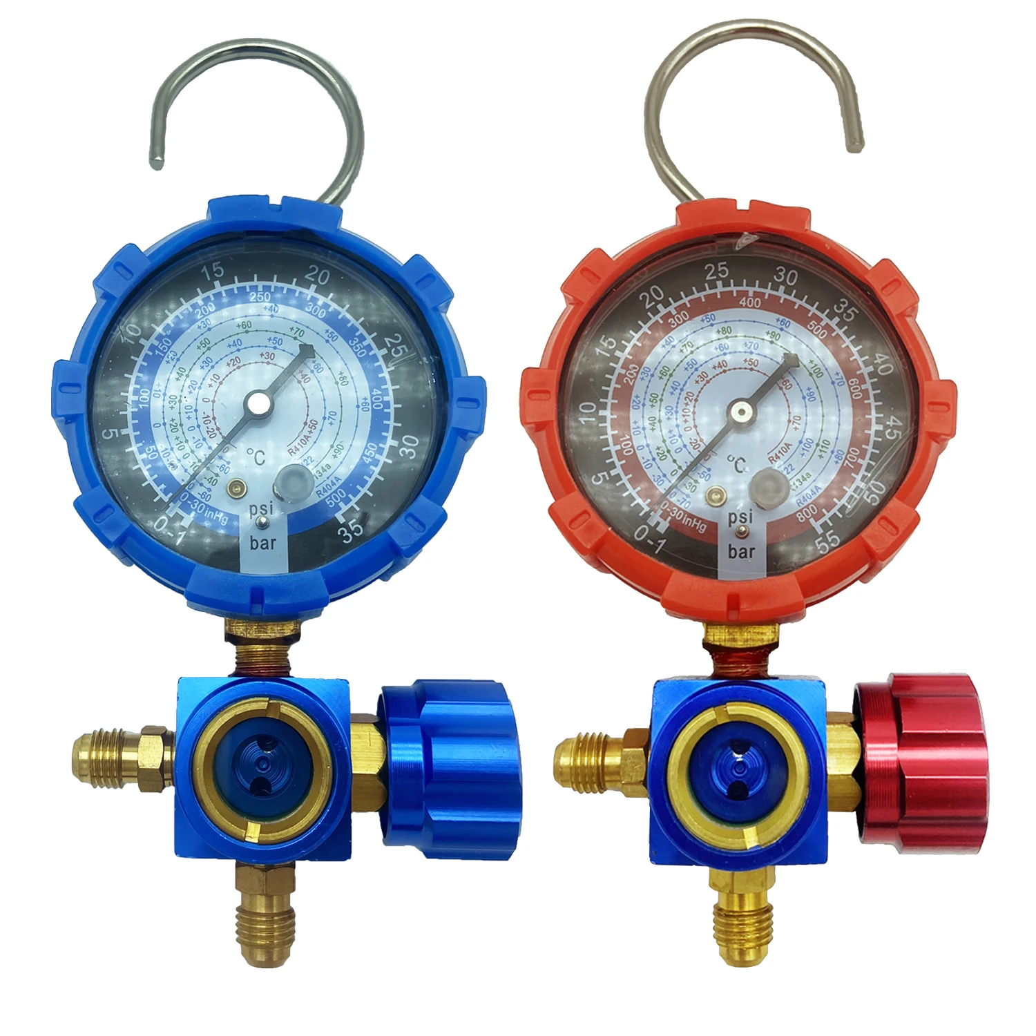 Manomètre Climatisation Professionnel - Double échelle 220 PSI / 500 PSI, Filetage 1/4", Précision Remplissage
