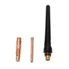 7pcs Gas Nozzle Torch Cap Kit 200A TIG Welding WP-17V Lift 4m Cable Length Φ2mm Φ2.4mm Sleeve Tool 5