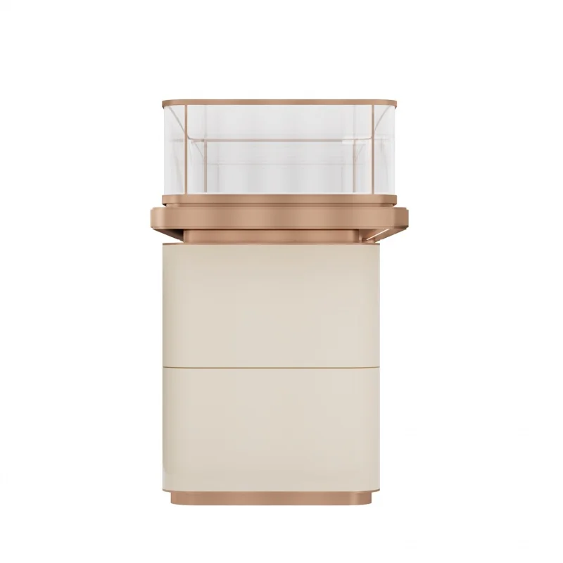 커스텀 수직 벽 모든 파워 라운드 유리 세트, 쇼핑몰 공급 업체, 쥬얼리 스토어, LED 쥬얼리 디스플레이 쇼케이스