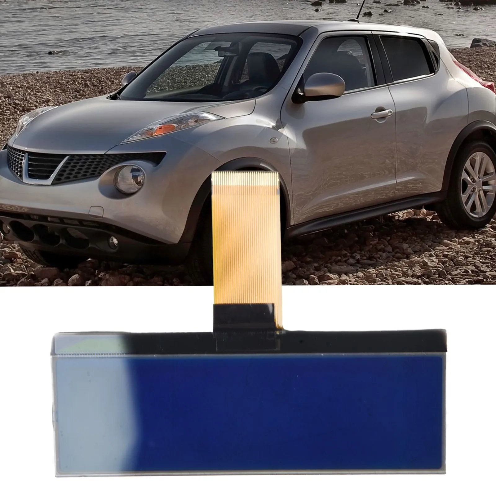 

1X Radio Replacement LCD Screen For Nissan For Qashqai For Juke For Micra For Navara For NV200 97.5*38mm 123*36 Pixel