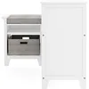 Martha Stewart Kids' Corner Nook - Creamy White: Wooden Storage Bench Bookcase Organizer with Seat Cushion and Fabric Bins 6