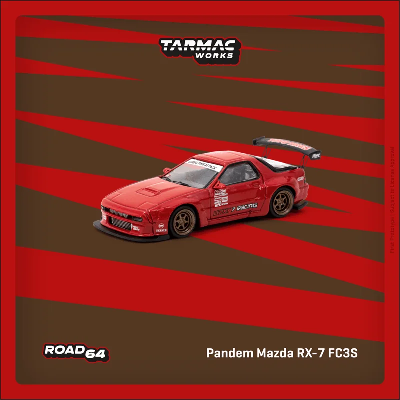 

**Pre-order** Tarmac Works 1:64 Pandem Mazda RX-7 FC3S Red Diecast Model Car