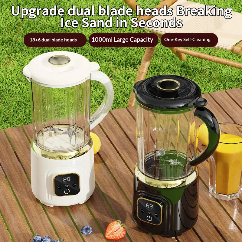 1000 ML Household Juicer Blender Dual-blade digital display juicer USB Rechargeable Ice Crusher Electric Fruit Juice Machine 3