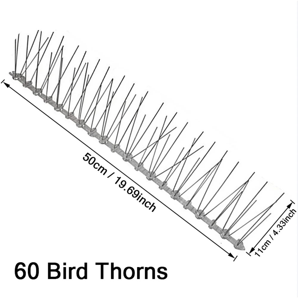 1M-8M Plastic Repeller Bird and Pigeon Spikes Deterrent Anti Bird Stainless Steel Spike Strip Bird Scarer Repeller for Pigeon