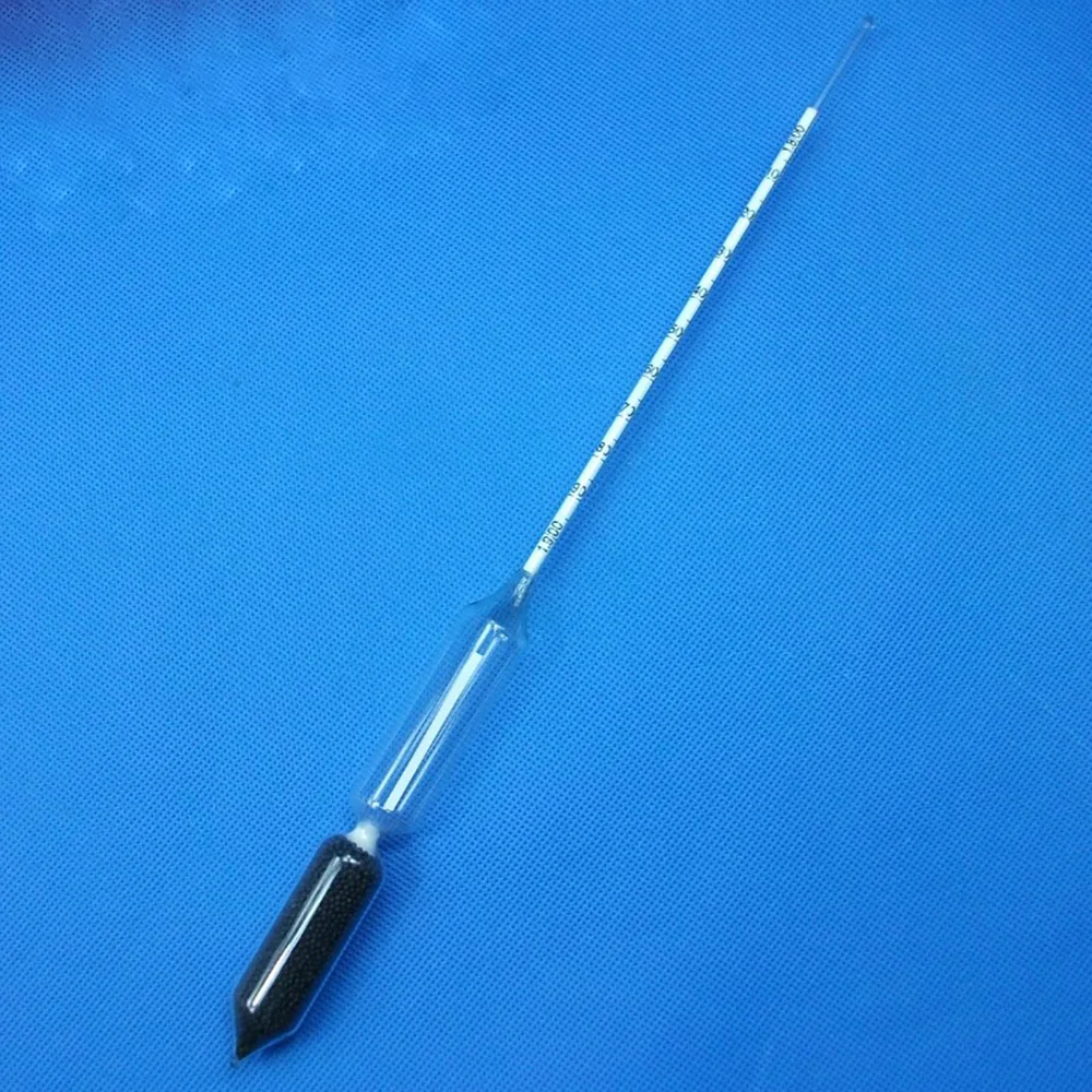 

2PCS/lot 1.8-1.9/m3 glass hydrometers chemical laboratory glass Densitometers liquid hydrometer densimeter Density Meter