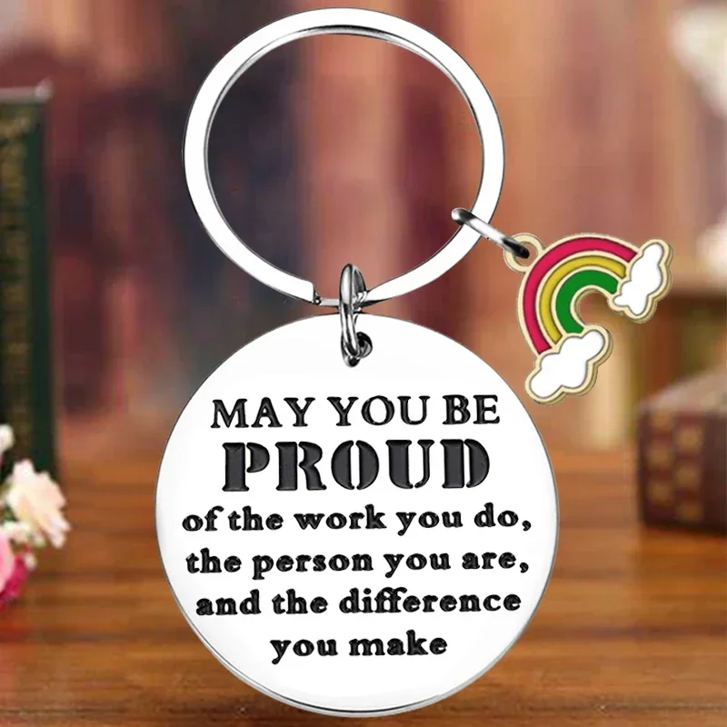 

Metal Coworker Appreciation Gift Keychain Thank You Gifts Key Chain Pendant Colleague Boss Teacher Going Away Retirement Gifts