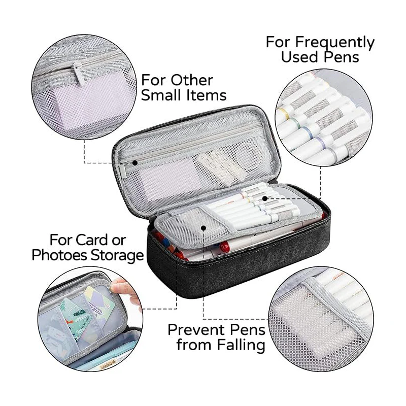 Pencil Case Pencil Pouch Stationery Pen Bag Storage Holder Box Organizer