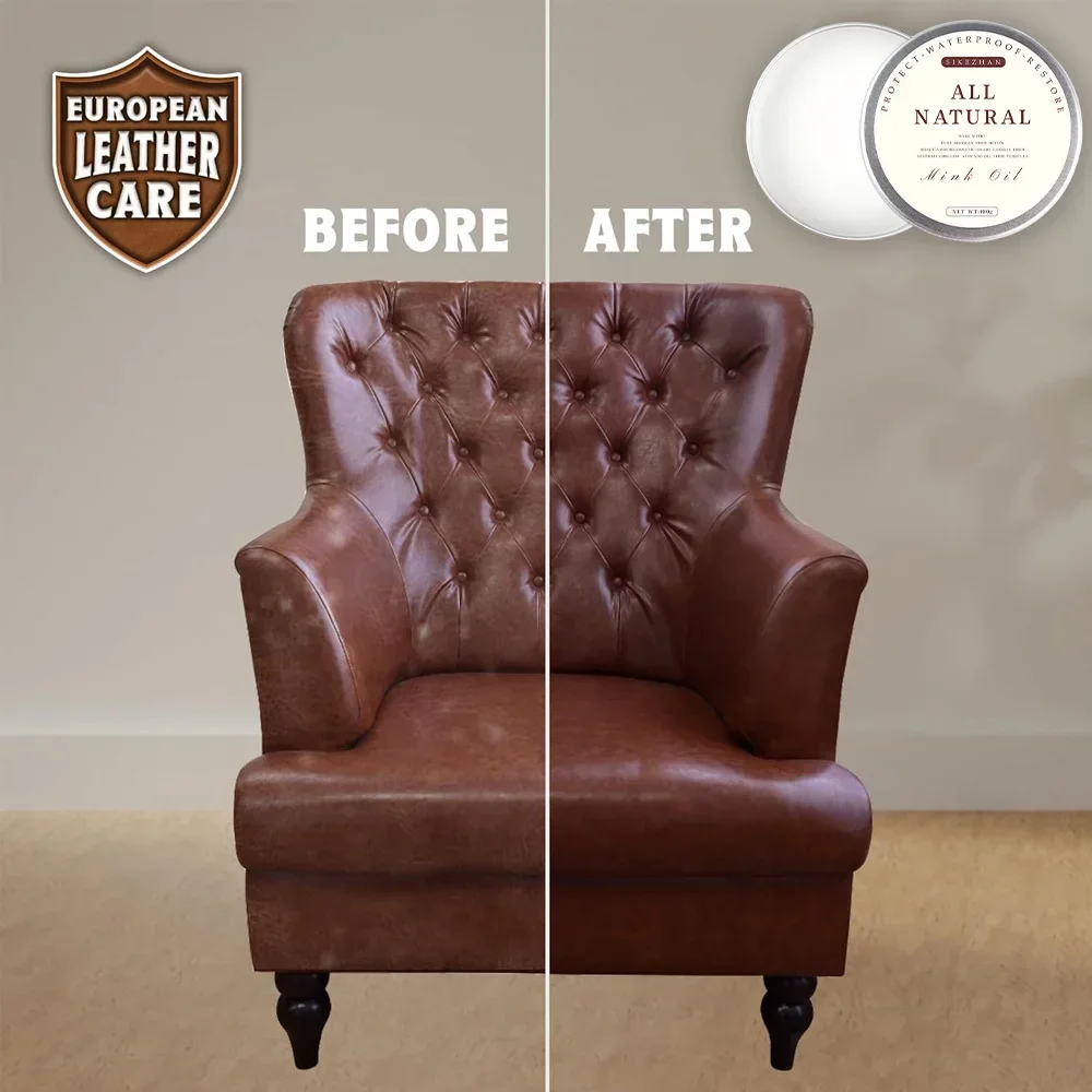 Leather Care Cream for Shoes Bags with Mink Oil