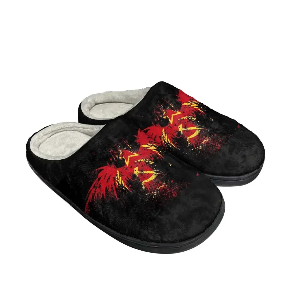 Hot CCCP Fashion Cotton Custom Slippers Mens Womens Sandals Plush Casual Keep Warm Shoes Latest Thermal Comfortable Slipper