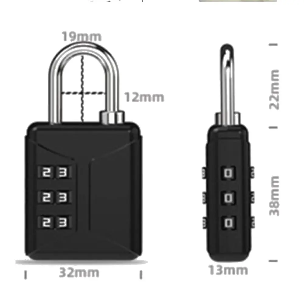 قفل أمان TSA-قفل أمان لأمتعة السفر ، قفل أمان ، مجموعة من 3 أرقام ، قفل تركيبة ، تصميم ألوان ، خزانة خزانة خزانة