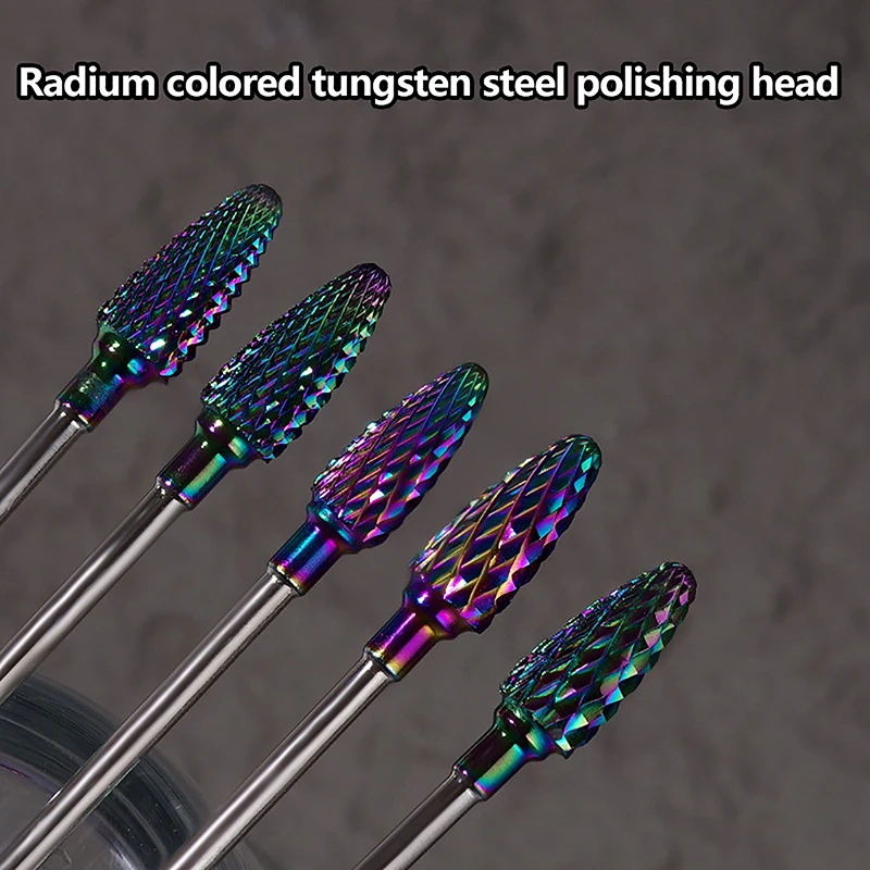 Nail Drill Bit Tungsten Steel Milling Cutter Manicure Electric Nail Files Grinding Bits Mills Cutter Burr Accessories
