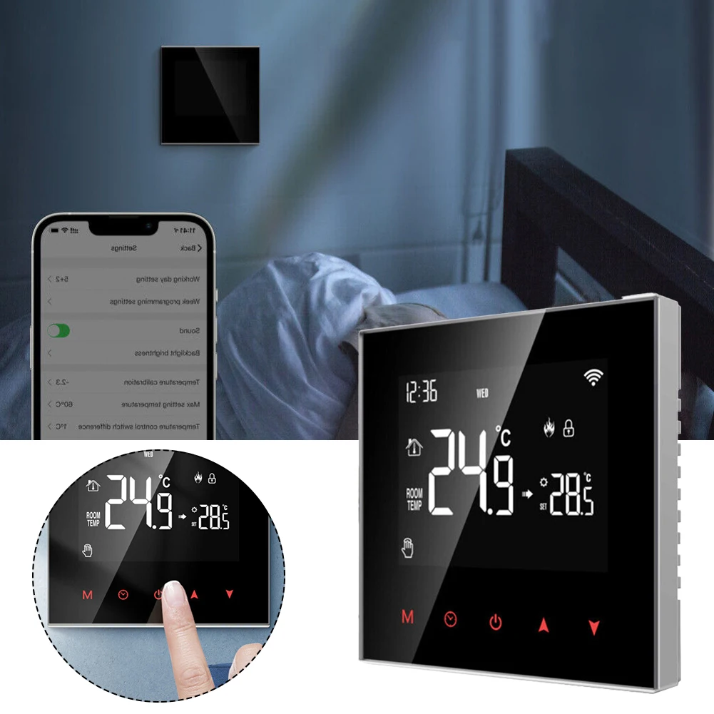 

Smart Thermostat For Smart Life For Tuya Underfloor Heating Temperature Control Switch Smart WiFi Connection LCD Touch Screen